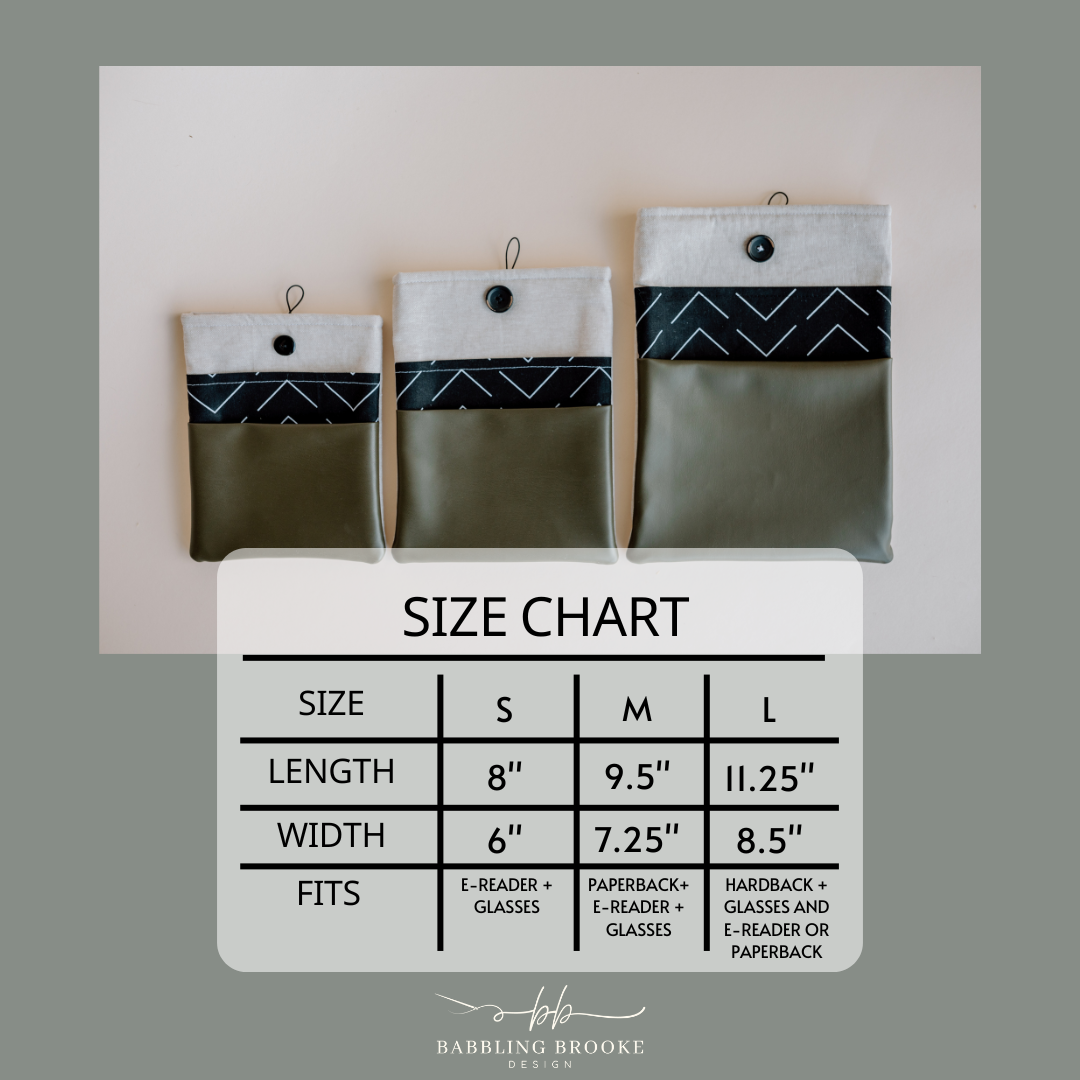 Two Pocket Faux Leather Book Sleeve - Stylish Book Sleeve